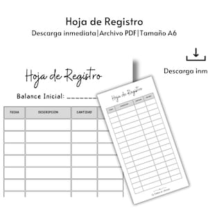 Hoja de Registro