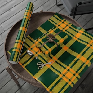 Baylor University Wrapping Paper | Green & Gold College Spirit Gift Wrap for Bears