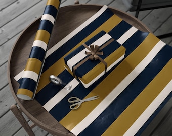 Notre Dame Wrapping Paper: Blue & Gold Fighting Irish Gift Wrap