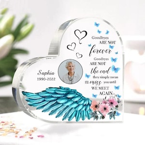 Personalized Sympathy Christmas Gifts, Clear Acrylic Remembrance, Loss Of Loved One, Sympathy In Memory, Grief Memorial, Photo Memorial