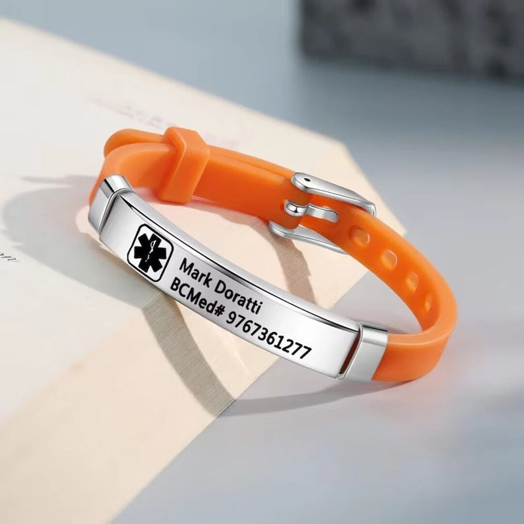 Medical Alert Bracelet for Kids Custom Kids Emergency/id Bracelet ...