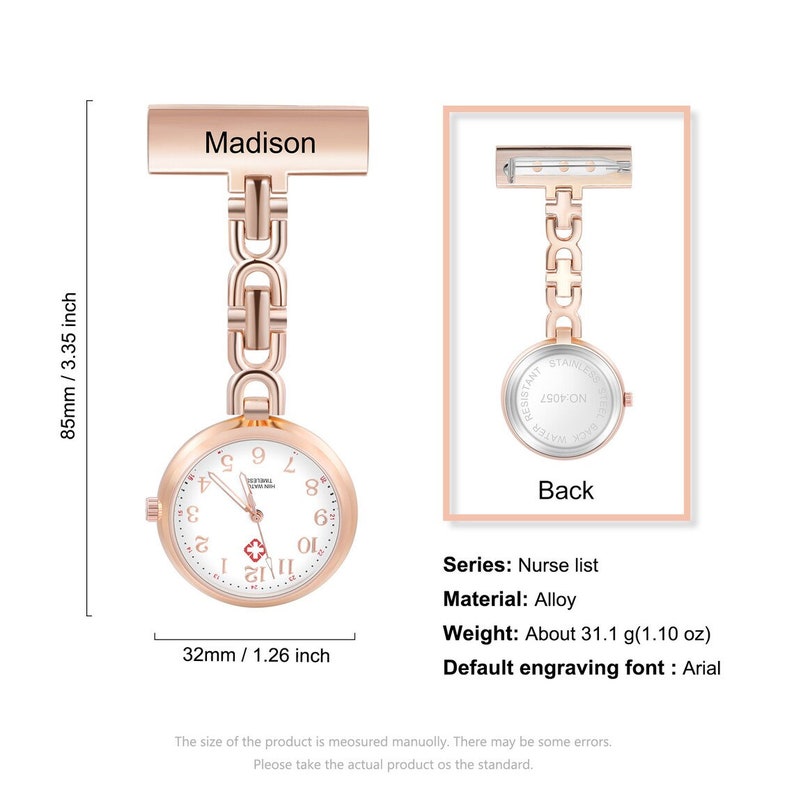 Personalized Nurses Pocket Watch-Engraved Name Watches-Nurses Jewelry-Personalized Nurse Students Gifts-Midwife Pocket Watch zdjęcie 10