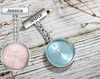 Personalised Engraved Nurse Watch/Carers Fob Watch 2 Styles - Unique Fob Pocket Watch Gift