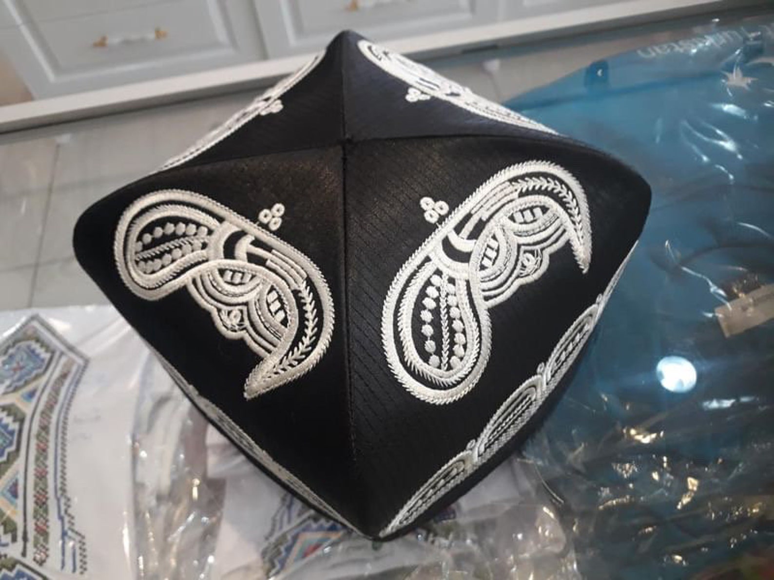 Traditional Uyghur Mens Black Doppa Brand New and Unused, East ...