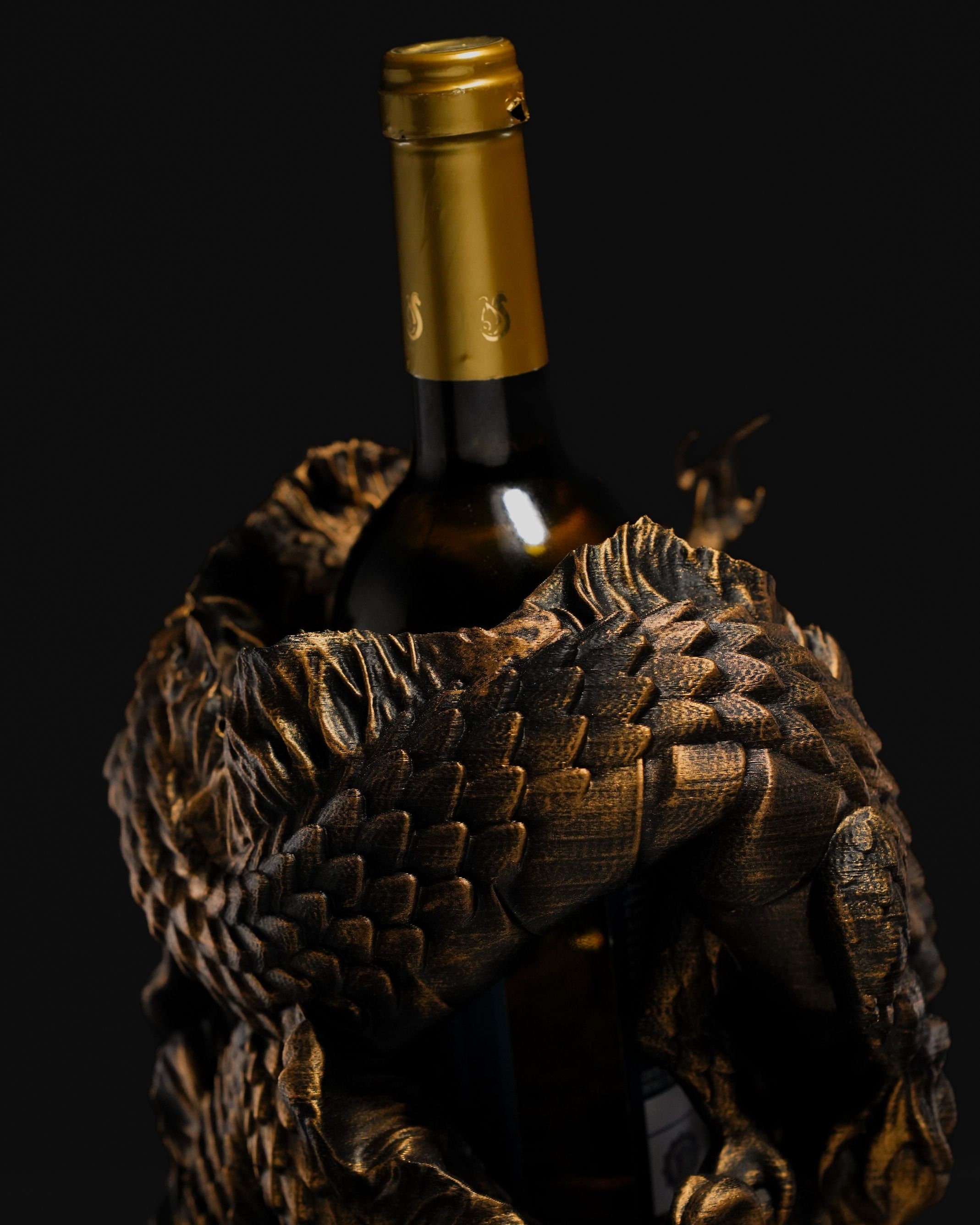Buy Wholesale China Hot-selling Polyresin Golden Dragon Wine Champagne  Bottle Holder Tabletop Wine Stands & Wine Bottle Holder at USD 5.45