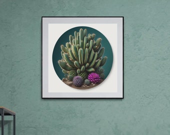Cactus Print, Cactus Wall Art, Printable Art, Desert Wall Art, Desert Print, Cactus Art, Cactus Prints, Desert Decor