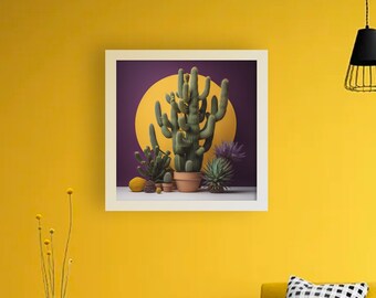 Cactus Print, Cactus Wall Art, Printable Art, Desert Wall Art, Desert Print, Cactus Art, Cactus Prints, Desert Deco