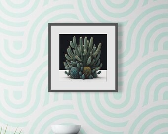 Cactus Print, Cactus Wall Art, Printable Art, Desert Wall Art, Desert Print, Cactus Art, Cactus Prints, Desert Decor