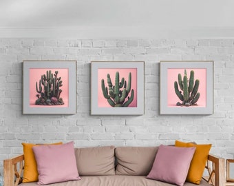 Cactus Print Set, Cactus Wall Decor, Modern Wall Art, Cactus Print, Modern Wall Art, Home Decor, Cactus Photography