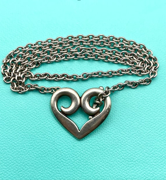 Vintage Retired James Avery Scroll Heart Toggle Necklace Pendant Sterling Silver 17 RARE Etsy Canada