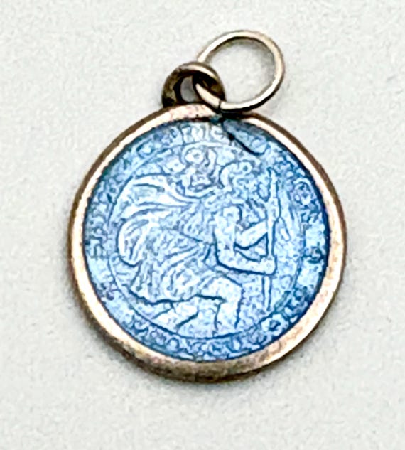 Vintage VERY RARE Charles Thomae St. Christopher Sterling Silver 