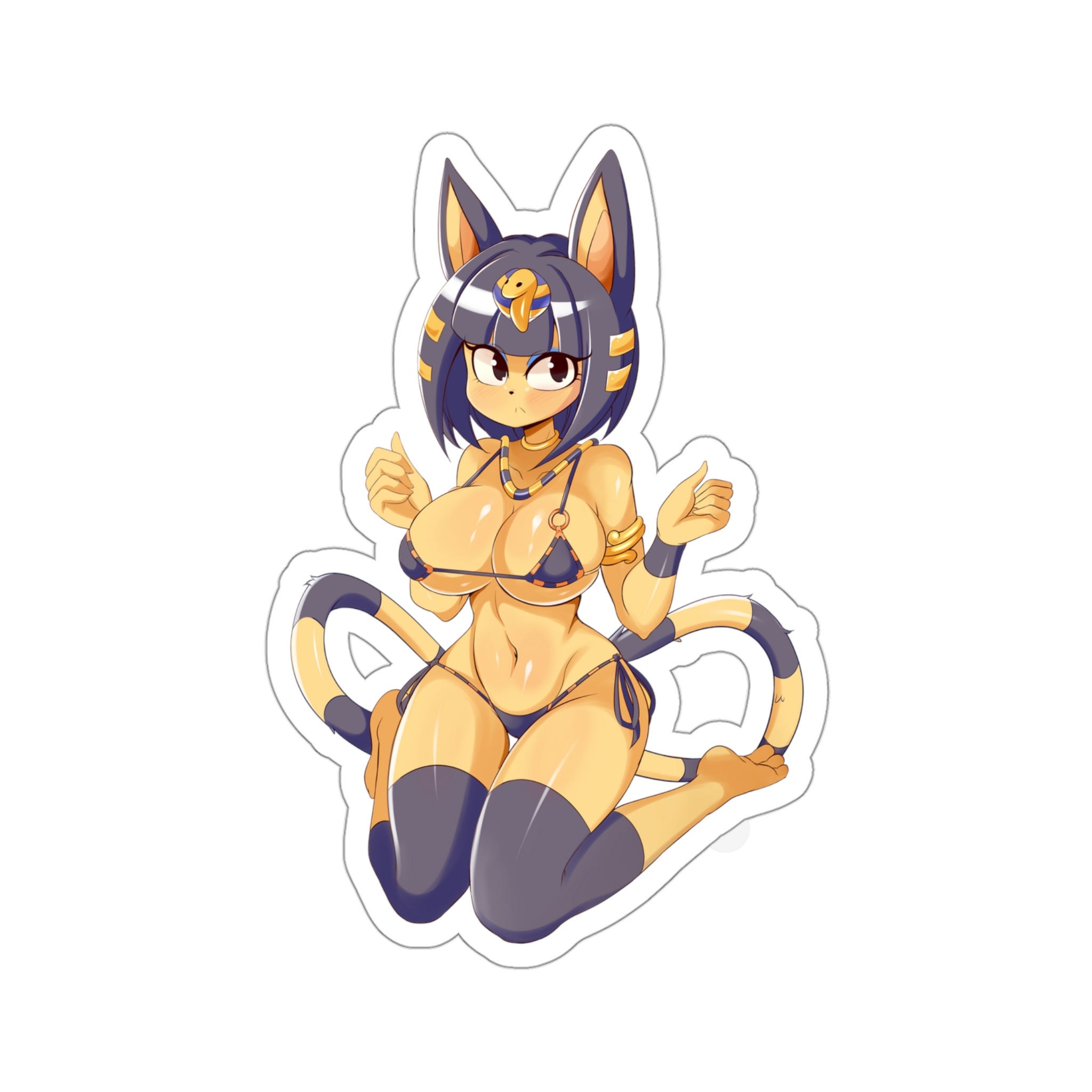 Lewd Stickers Kiss Cut Sticker Ankha Stickers Crossing - Etsy