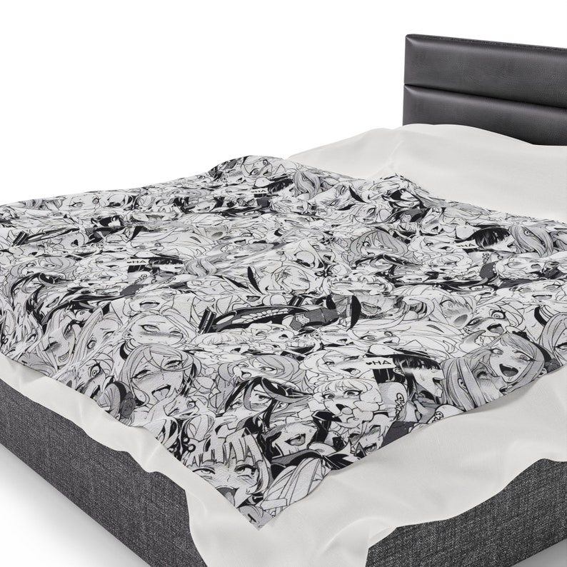 Ahegao Blanket Ahegao Anime Girl Blanket Plush Velveteen Etsy