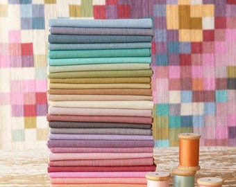 Tilda Chambray Fat Quarter Bundle / Fat Eight Bundle 28pc