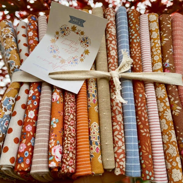 Tilda Creating Memories Autumn - Fat Quarter Bundle / Half Yard Bundle | 16 Fabrics | TIL300208