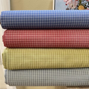 Tilda&#39;s Creating Memories | Plaid in 4 Colors | Blue, Burgundy, Pea Green, Stone