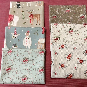 Tilda Merry Little Christmas and blenders| Fat Quarter Bundle/ Half Yard Bundle | 6 PC