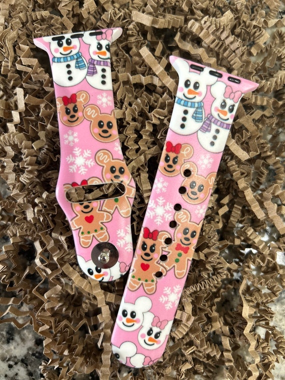 Christmas Disney Apple Watch Band • Mickey Mouse• Minnie Mouse •  Gingerbread Apple Watch Band • IWatch Band