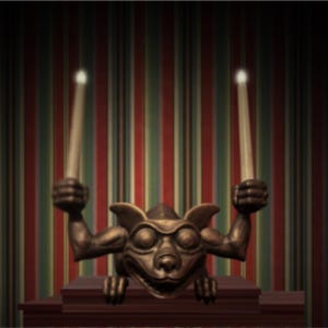 Haunted Mansion Gargoyle Candelabra - LARGE 15.5” wide -  with candles - battery or USB wired