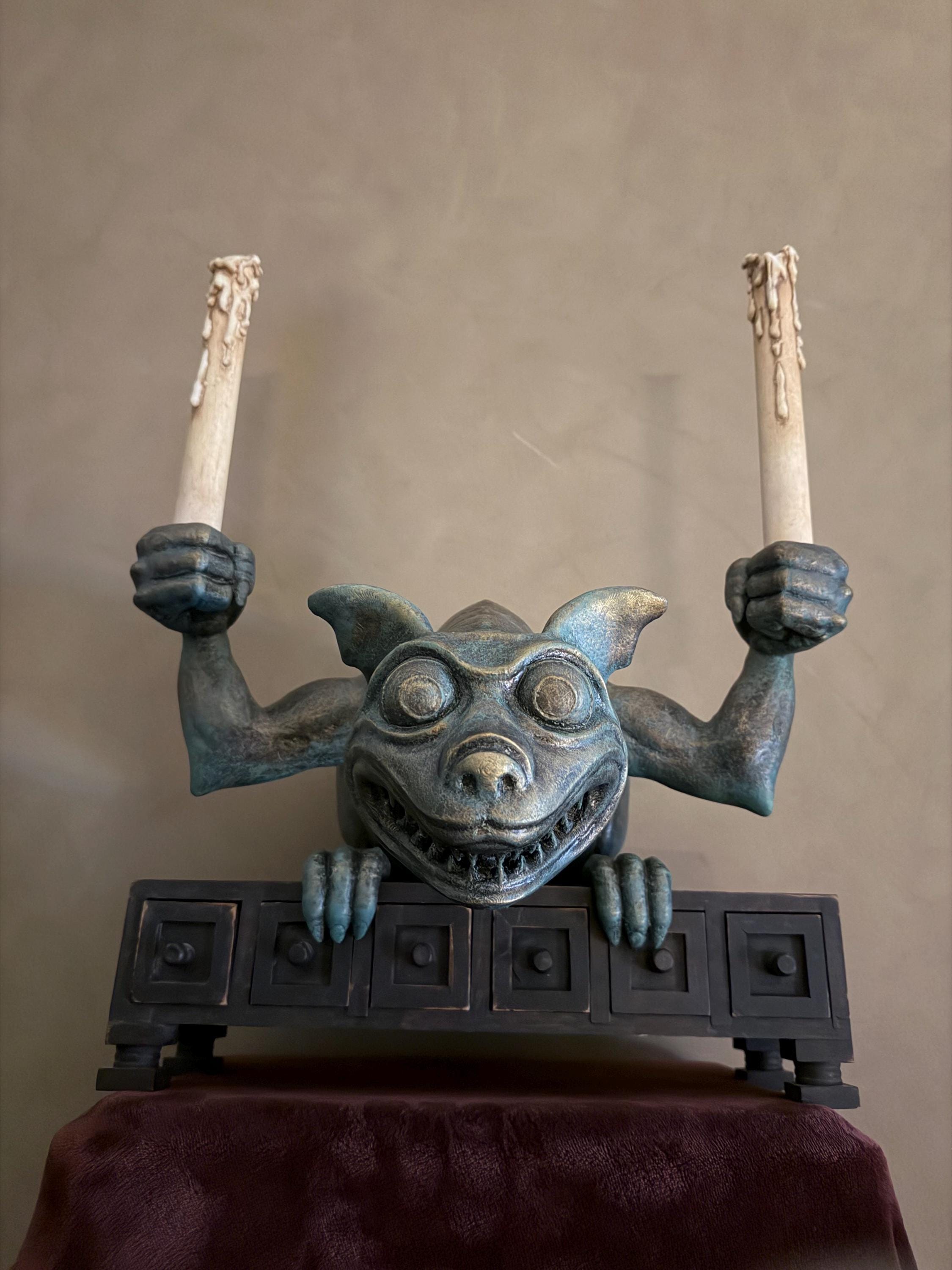 Haunted Mansion Gargoyle Candelabra – Disney Fan Art, Prop Replica