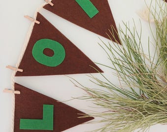 Guirnalda de fieltro personalizada: ¡banderines con temática de bosque!