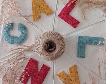 Guirnalda con nombres de tela: ¡banderines para guardería!