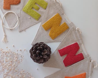 Aangepaste stofnaambanner: kinderkamerdecoratie, fotorekwisiet!