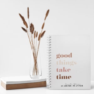 Student Study Planner for 2025 Inspirational Message, Personalised A5 Spiral Notebook, Undated Weekly Organizer for University/College