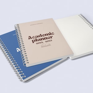 Academic 2025-2026 Student Planner, Personalized A5 College Spiral Notebook, Undated Weekly & Daily Organiser with Week to View pages