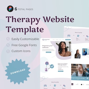 Therapy Website Template Etsy