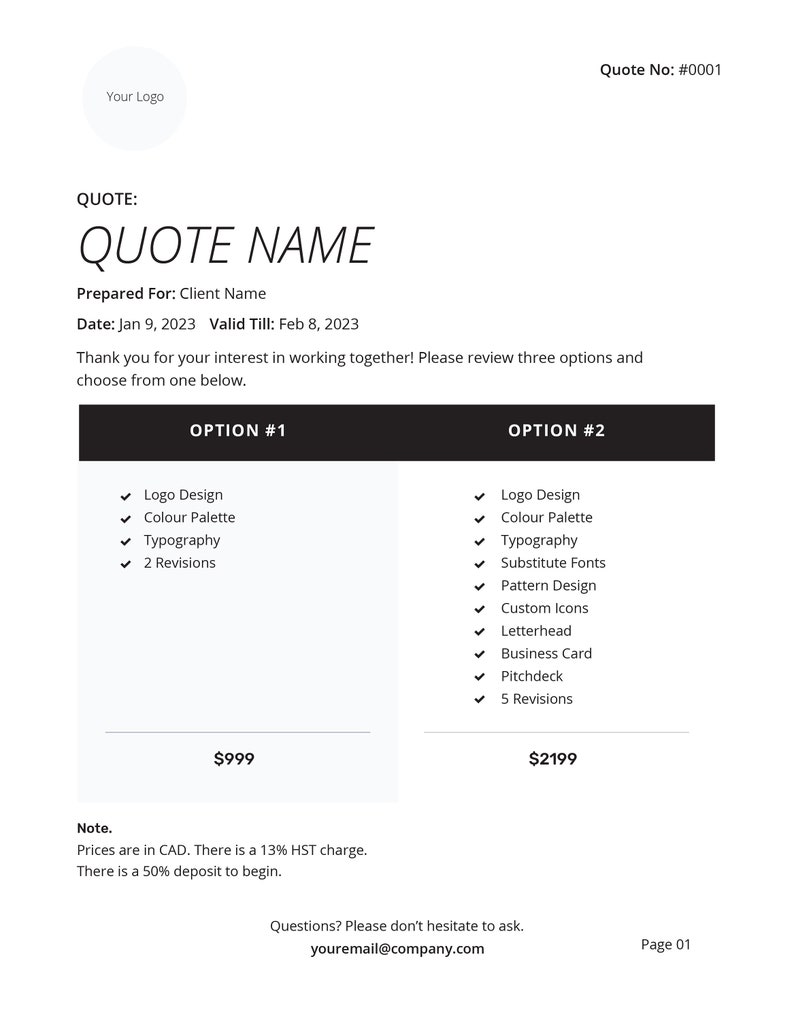 Quote Template - Etsy