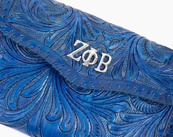 DISCOUNTED - Zeta Phi Beta - Genuine Leather Mini Bag