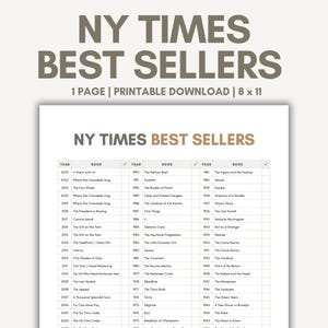 NY Times Bestsellerliste aller Zeiten, New York Times Bücher Bestseller, NY Times Bestsellerliste, NYT Bestseller aller Zeiten