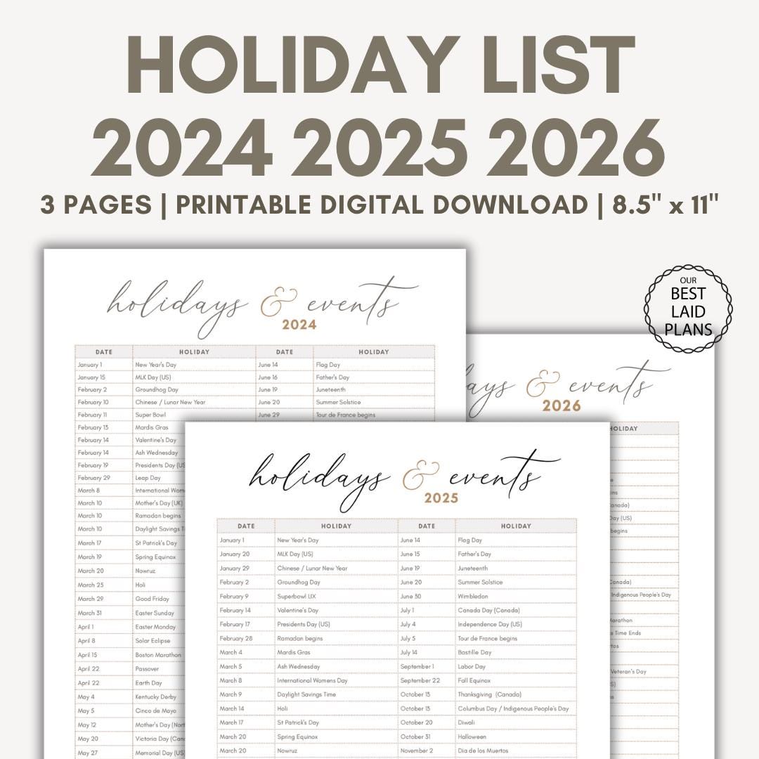 Holiday List Printable 2024 2025 2026 Holiday Calendar 2024 2025 2026 Public Holidays and World Events in Order - Etsy holiday-list-printable-2024-2025-2026-holiday-calendar-2024-2025-2026-public-holidays-and-world-events-in-order-etsy