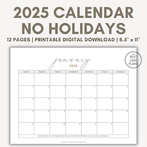 Afdrukbare pdf kalender 2025 Afdrukbare kalender 2025 per maand Afdrukbare kalender 2025 liggend Afdrukbare pdf kalender 2025 Leeg Geen feestdagen