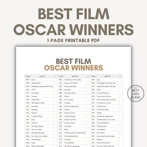 List of Best Picture Winners Oscar Best Picture Winners Academy Award Best Picture Winners List Movie Buff Gift Oscar Party Movie Watchlist