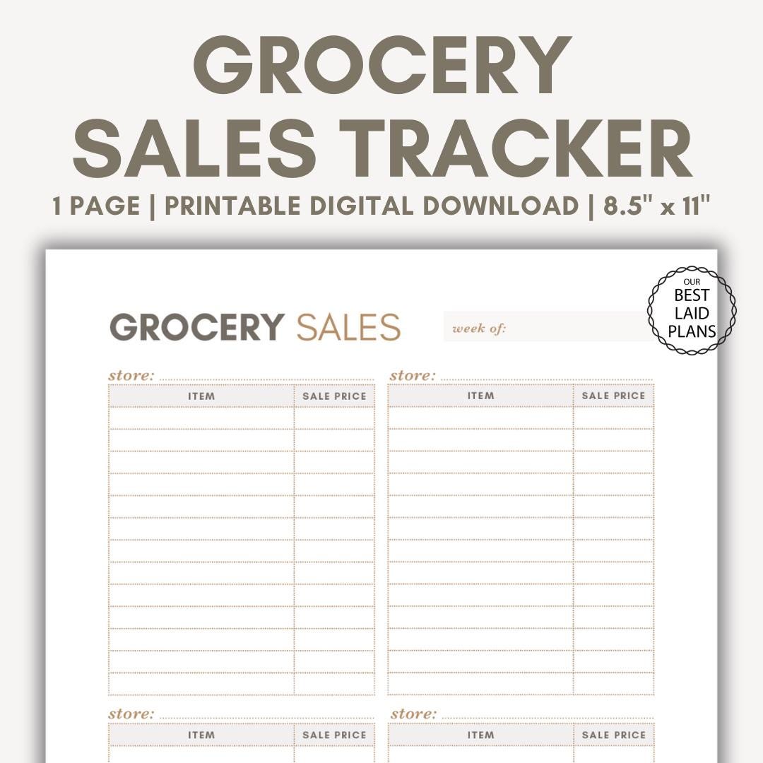 grocery-tracker-grocery-list-sales-tracker-printable-pdf-grocery-price-comparison-planner-grocery-shopping-planner-food-price-comparison-etsy for Free Printable Grocery List With Prices Grocery Tracker Grocery List Sales Tracker Printable PDF Grocery Price Comparison Planner Grocery Shopping Planner Food Price Comparison - Etsy for Free Printable Grocery List With Prices