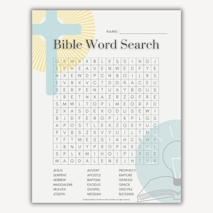 Bible Word Search Puzzle, Bible Word Finder, Biblical Word Search, Bible Word Find Puzzle, Biblical Word Search Puzzle, Christian Word Find