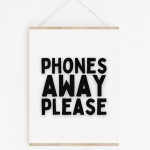 Classroom Printable Decor Phones Away Sign Classroom Rules, No Phones Sign, Sign for Classroom, High School Classroom Sign Black White