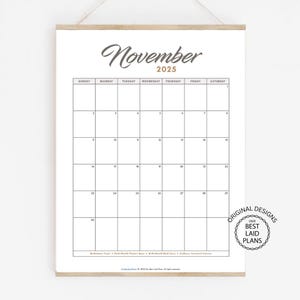 November 2025 Calendar Printable PDF November 2025 Page November 2025 Boho November Calendar 2025 Cute Calendar Nov Cal Digital Download