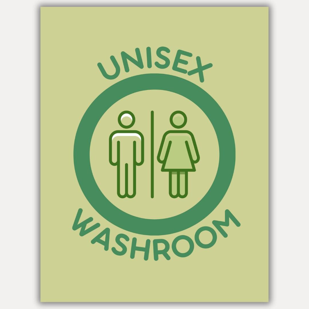 Unisex Washroom Sign Printable Unisex Bathroom Sign Printable Unisex