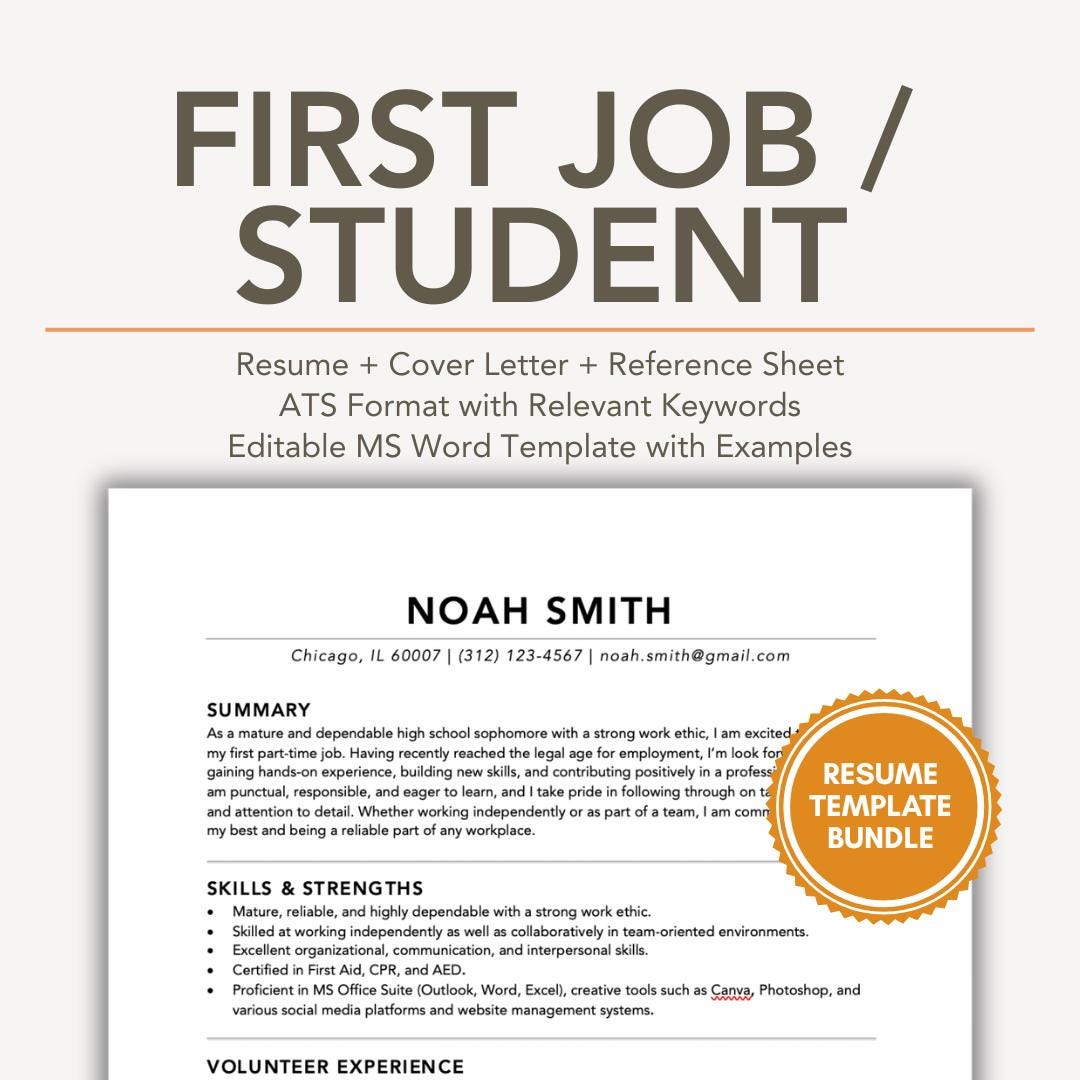 First Job Resume Template With No Work Experience Sample, No Job ...