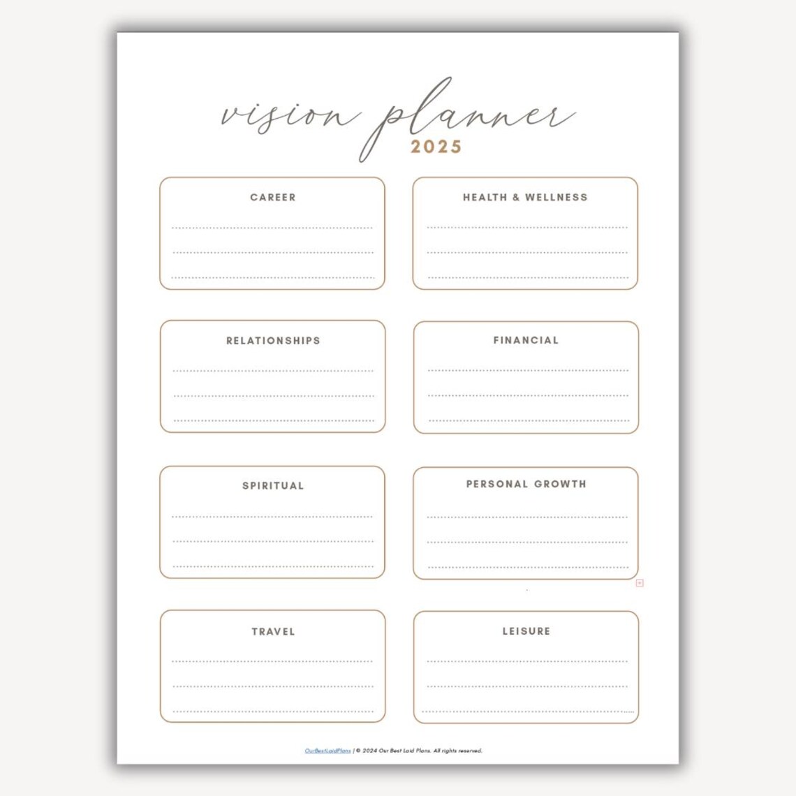 Vision Planner Printable, Vision Planner 2025, Vision Planner PDF ...