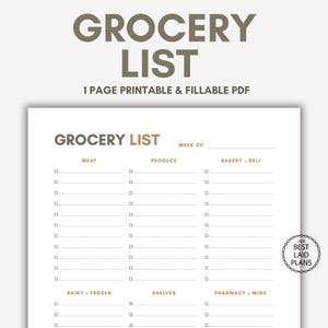 Druckbare Einkaufsliste PDF, druckbare Einkaufsliste Vorlage, druckbare Einkaufsliste Download, druckbare Einkaufsliste Digital Simple