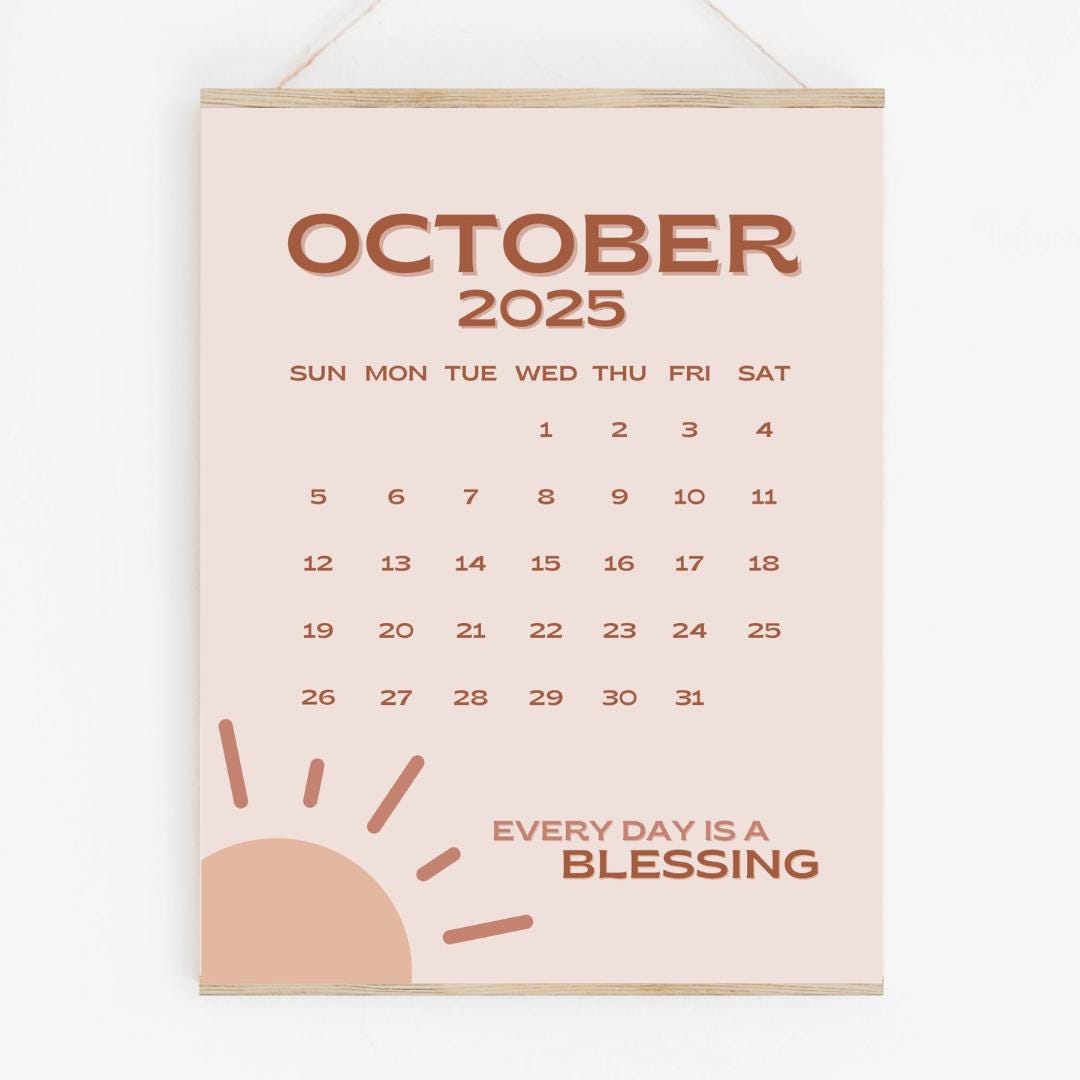 October 2025 Calendar Printable PDF October 2025 Calendar Page October