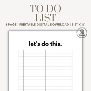 To Do List Cute Digital to Do List Printable to Do List PDF Funny to Do ...