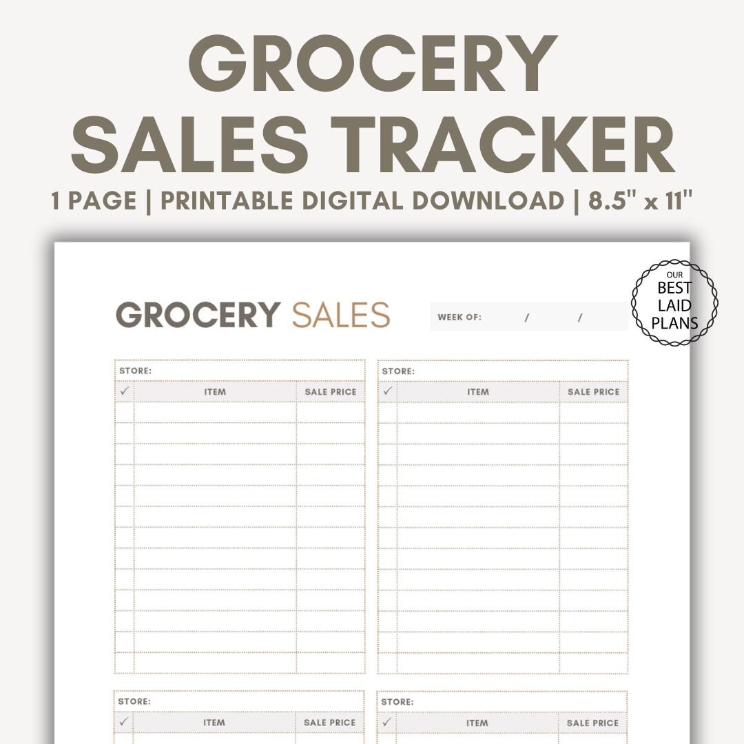 Grocery Sales This Week Tracker Weekly Grocery Shopping List Grocery ...