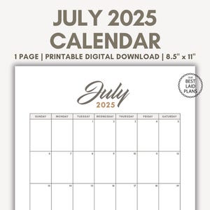 Juli 2025 Kalender Druckbare PDF Juli 2025 Kalenderseite Juli 2025 Pinker Boho Juli Kalender 2025 Süßer Kalender Juli Cal Digitaler Download