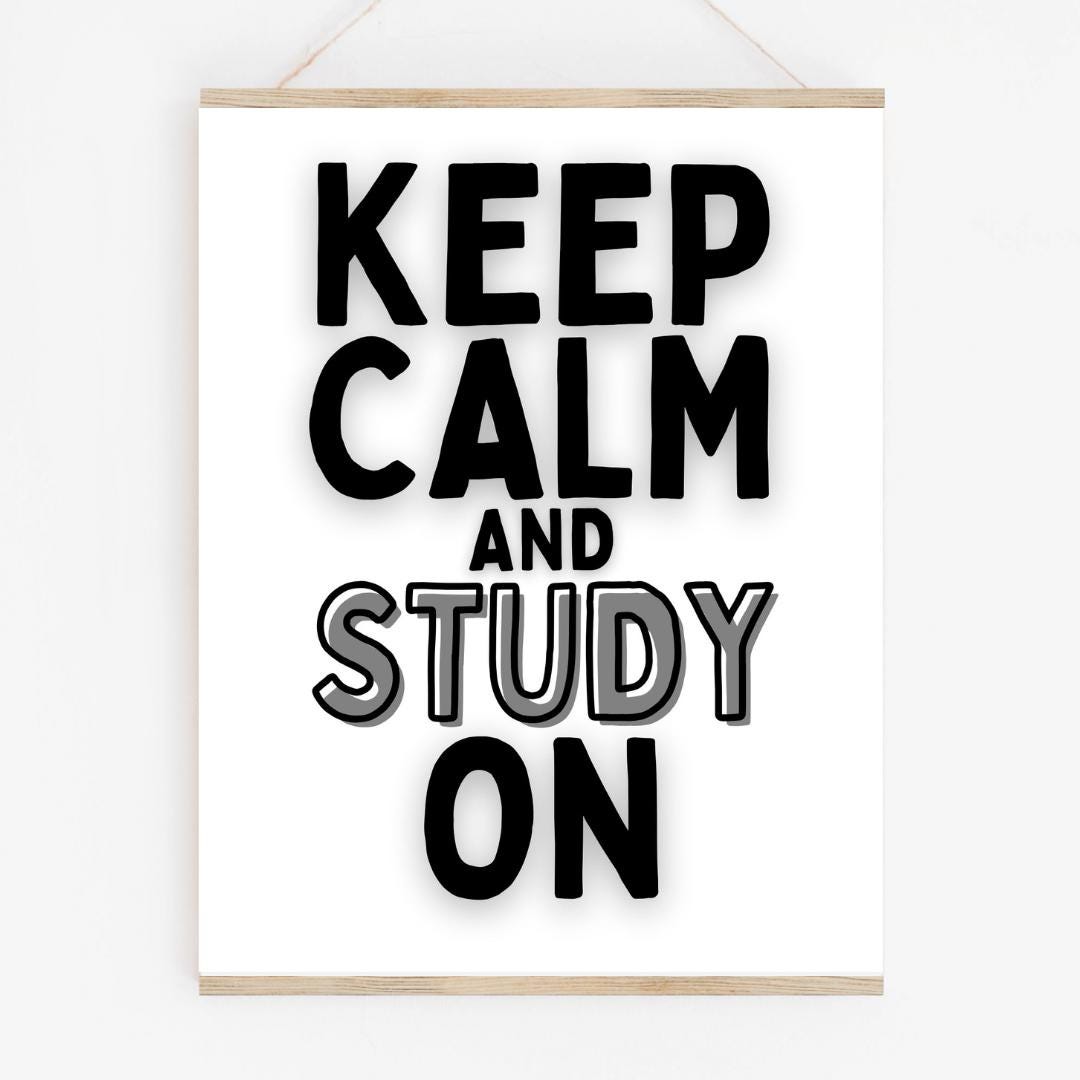 Classroom Decor High School Science Keep Calm and Study on Sign ...