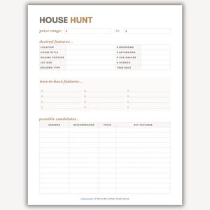 Haus Jagd Checkliste Planer Druckbare PDF Bearbeitbar Google Docs Haus Jagd Scorecard Hauskauf Planer Hauskauf Haus Jäger Bild 2